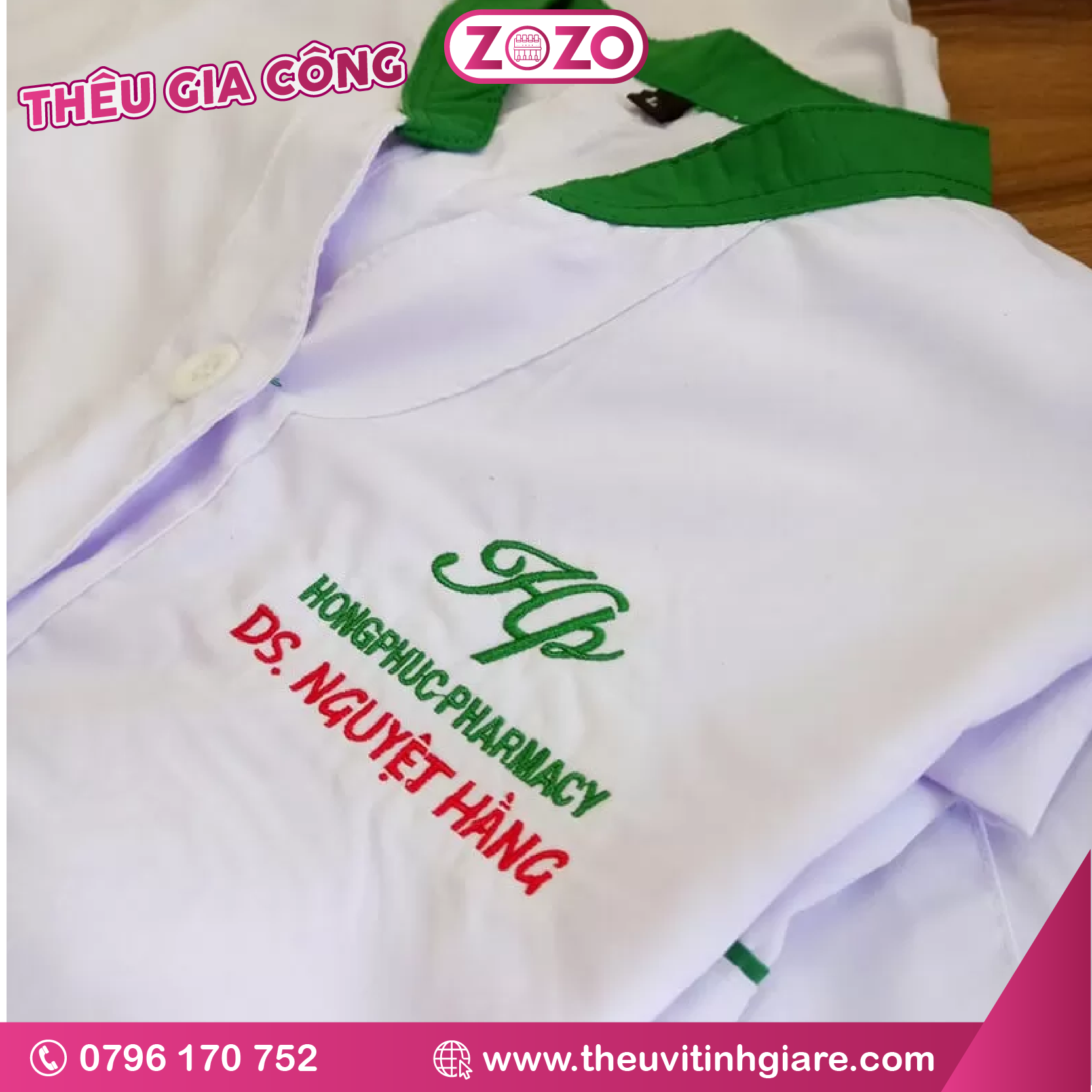 Thêu áo may sẵn